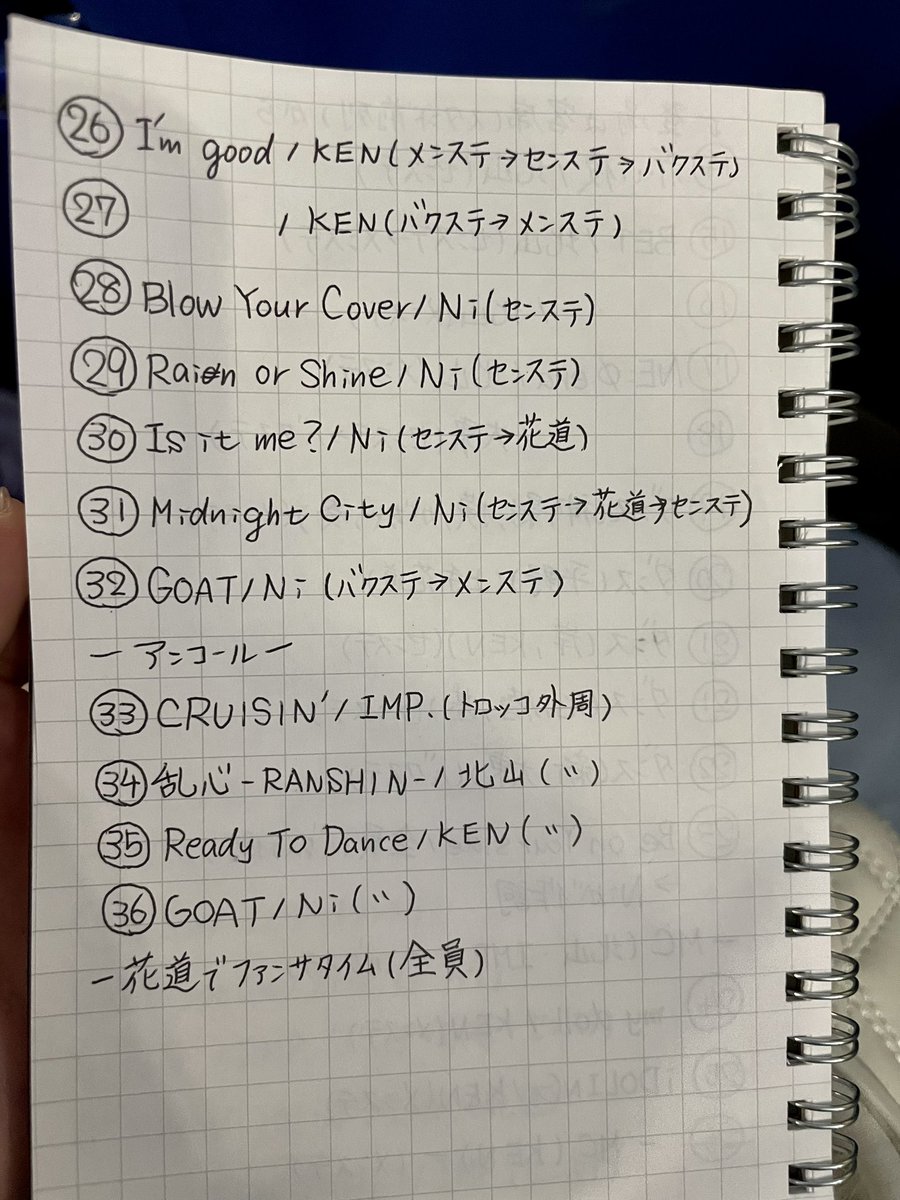 PINKyNoMemo's tweet photo. 【TOBE to HEROes セトリ】2024.03.14

開始→18:10
終了→20:58
2時間48分

表記:
KEN→#KENMIYAKE
北山→#HiromitsuKitayama 
Ni→#Number_i 
IMP.→#IMP
大東→#大東立樹 https://t.co/PLD97Fxilf