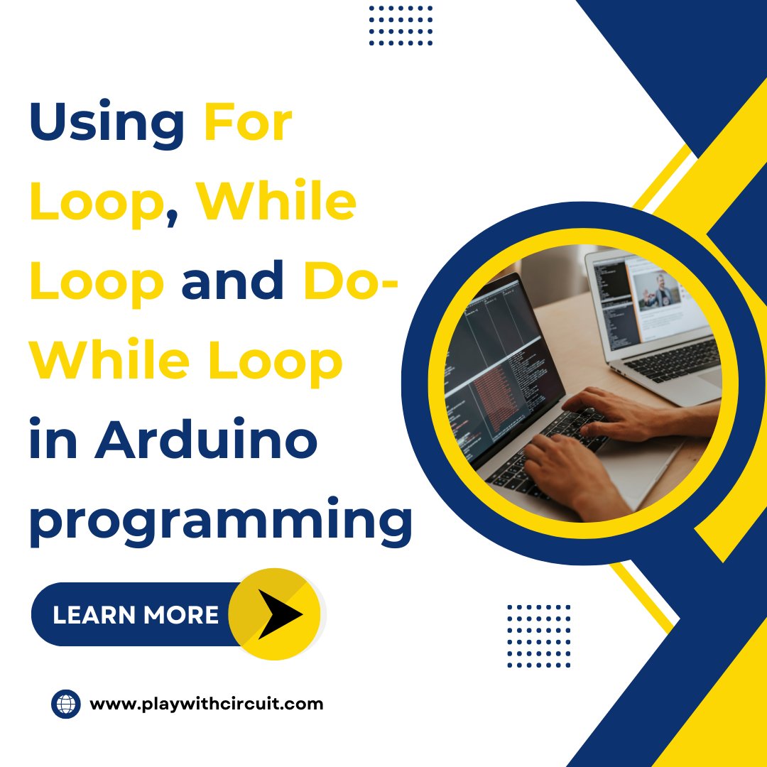 playwithcircuit's tweet image. Checkout this blog to learn how to use for loop, while loop and do-while loop in Arduino IDE👇
playwithcircuit.com/using-loops-in…

#Arduino #arduinohub #arduinocoding #arduinouno #arduinoprogramming #arduinofun #Arduinodiy #automation #tech #techie #electronicsgeek #arduinotutorial