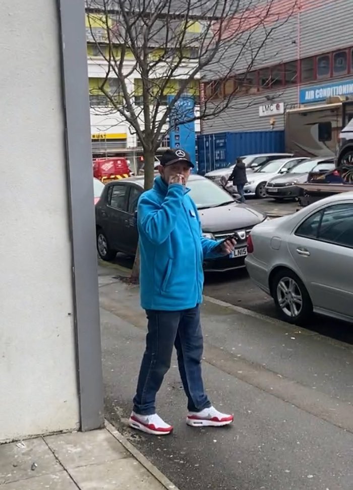 Hey <a href="/LeylandSDM/">Leyland</a> can you ask your staff to smoke in front of your shop and not in front of our entrance door at Issigonis house?

Is not the first time! How come is ok to behave like this with your neighbours? 
Please have a word with this guy. He needs some basic training.