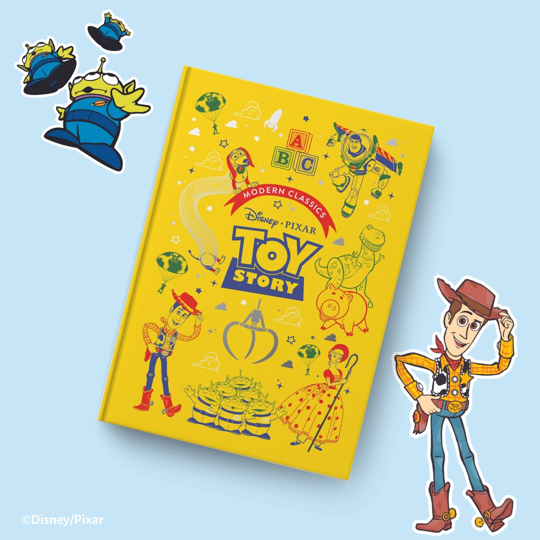 🎉 OUT TODAY: Pixar Modern Classics: Toy Story 🚀 🤠 Sift through pages of stunning development artwork and rediscover the adventure of Disney and Pixar’s Toy Story ☁️ This vibrant, foil-finished book is available now ✨ lnk.to/PMCToyStory
