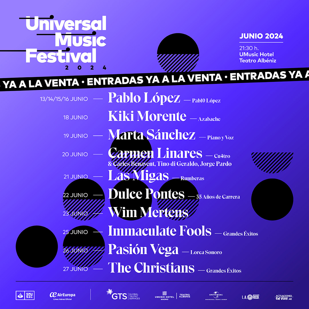 ¡Ya están a la Venta las entradas para el #UMFestival24! No te quedes sin la tuya: umusices.lnk.to/24UMF