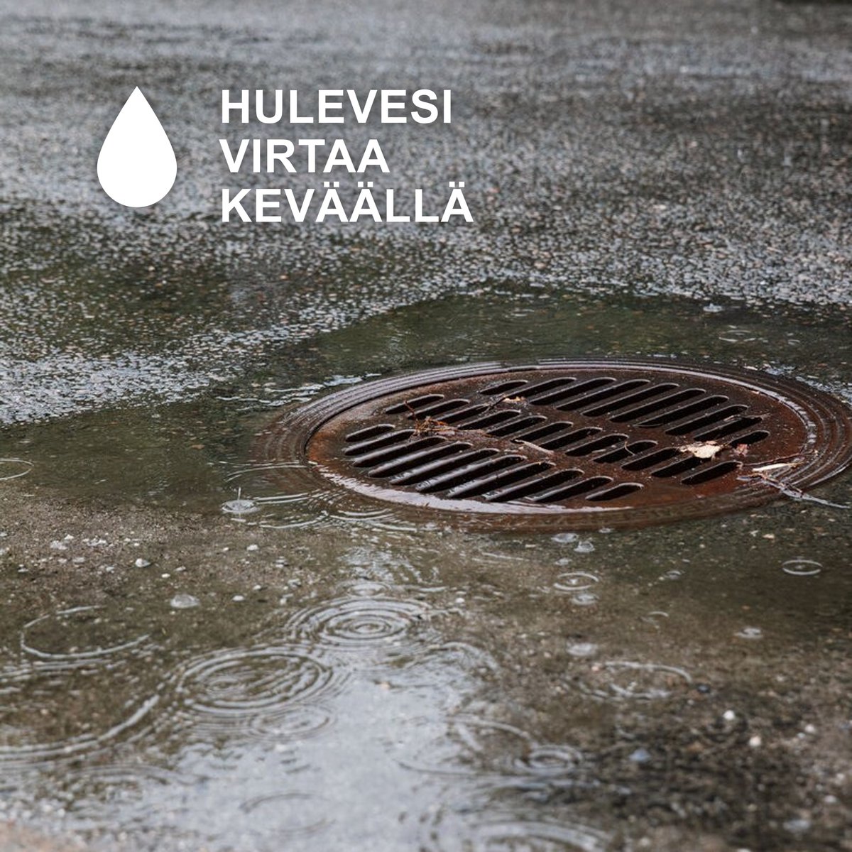 Hulevesi eli lumen sulamisvesi ja sadevesi huuhtelee pinnoilta mukanaan roskia ja epäpuhtauksia. Ne päätyvät lähimpään vesistöön, sillä hulevedet eivät pääsääntöisesti mene puhdistamolle. On siis tärkeä huolehtia roskat roskiksiin, jotta ne eivät päädy vesistöjä pilaamaan.🗑