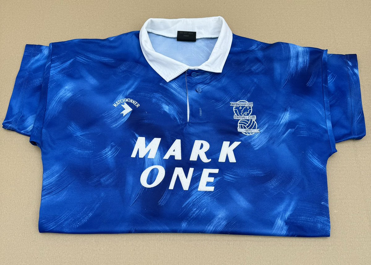 weddingboxshop's tweet photo. Due to a time waster not collecting this shirt is now available. Genuine 1990/91 match winner shirt with Mark one sponsor. Any questions please ask. #Blues #bcfc #classicfootballshirts #Birminghamcity #KRO https://t.co/4fe0LLijEO