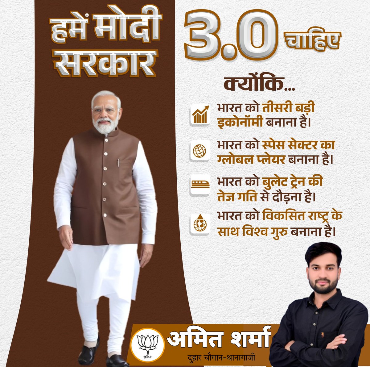 Amit_Bagda_'s tweet photo. हमें मोदी सरकार 3.0 चाहिए क्योंकि.....
#amit_sharma https://t.co/eVr60eEYaI