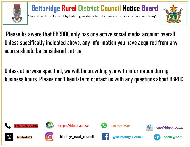 Beitbridge Rural District Council tweet media