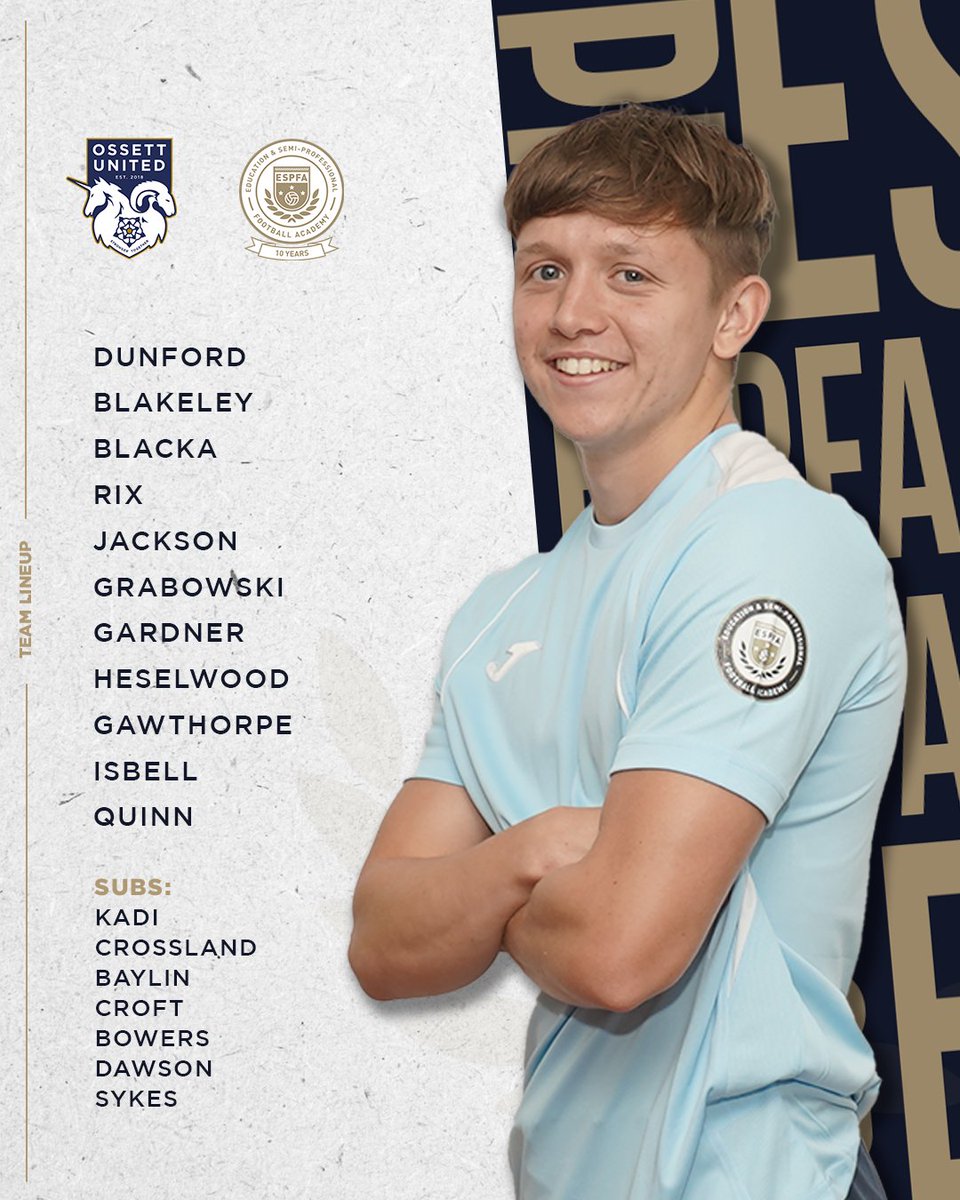 ESPFAcademy's tweet photo. #MatchweekTwentyThree TEAM LINE-UP: ESPFA West Yorkshire (@OssettUnited) https://t.co/g794oQ3rmr