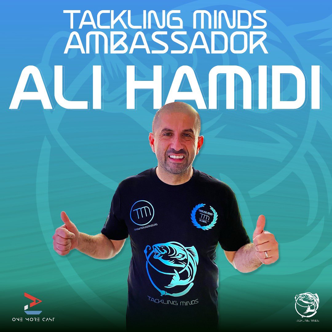 🎉🎉 Ambassador Announcement 🎉🎉 We're excited to announce that the legend, Ali Hamidi, has joined Tackling Minds as an ambassador! Having such a renowned figurehead on board is such a game changer in our mission to raise awareness about the mental health benefits of fishing.…