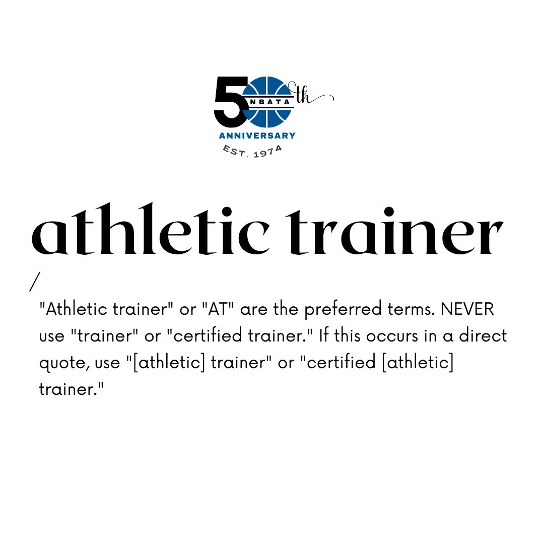 Did you know?! ✅ NBATA Alumni Tom Abdenour amongst others in the @nata1950  vouched for  “trainer” to formally be changed to “athletic trainer” in the AP Style Book.