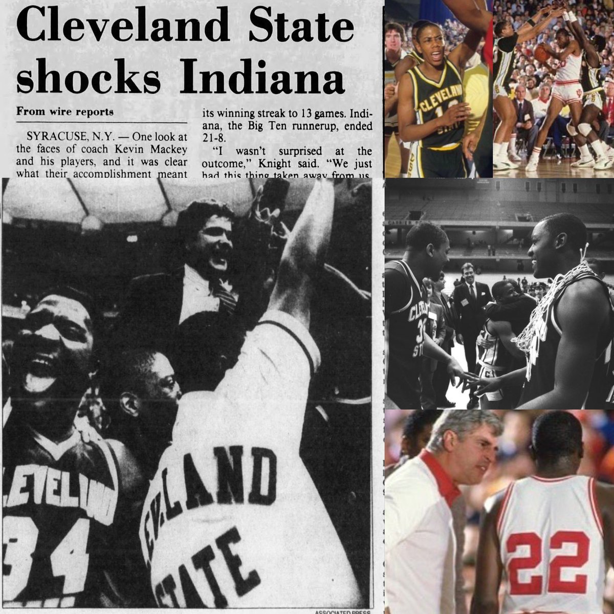 March 14, 1986: Cinderella🏀 CSU over IU Easily a Top 10 win in Cleveland sports history Epic. #MarchMadness #RunAndStun