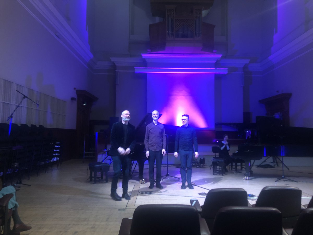 Ahem. Rubbish photos of a really wonderful concert. @PlusMinusEns last night in Edinburgh premiering works by Bryn Harrison & Michael Finnissy. Won’t attempt adjectives cos you can hear them: recording at Maida Vale on Friday, coming soon to the New Music Show 🥁