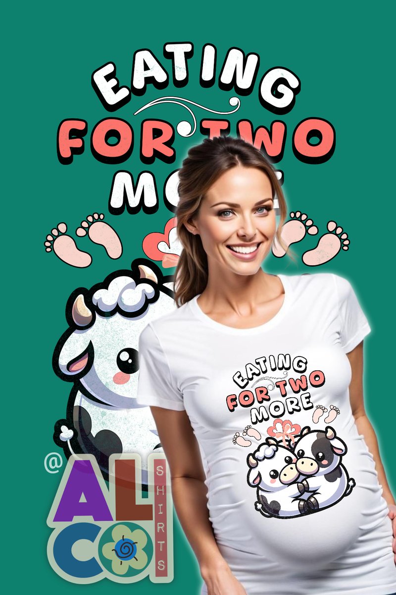 Check out this awesome 'Pregnancy Eating For Two More Cute Cows' design on teepublic.com/t-shirt/584411… through @TeePublic! for #pregnancy #announcement #baby #expectingbaby #maternity #pregnant #mama #mommytobe #mother #mothersday #newbaby #pregnancyreveal #cow