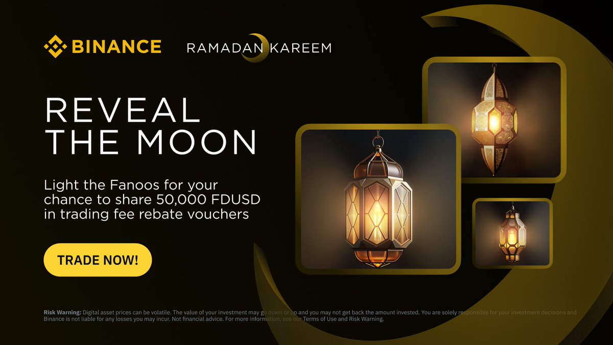 Boost your trading skills this #RamadanWithBinance! Participate in the spirit of togetherness, and have the opportunity to earn generous rewards from our pool. Learn more 👉🏻 ow.ly/gzFk50QT4Ue