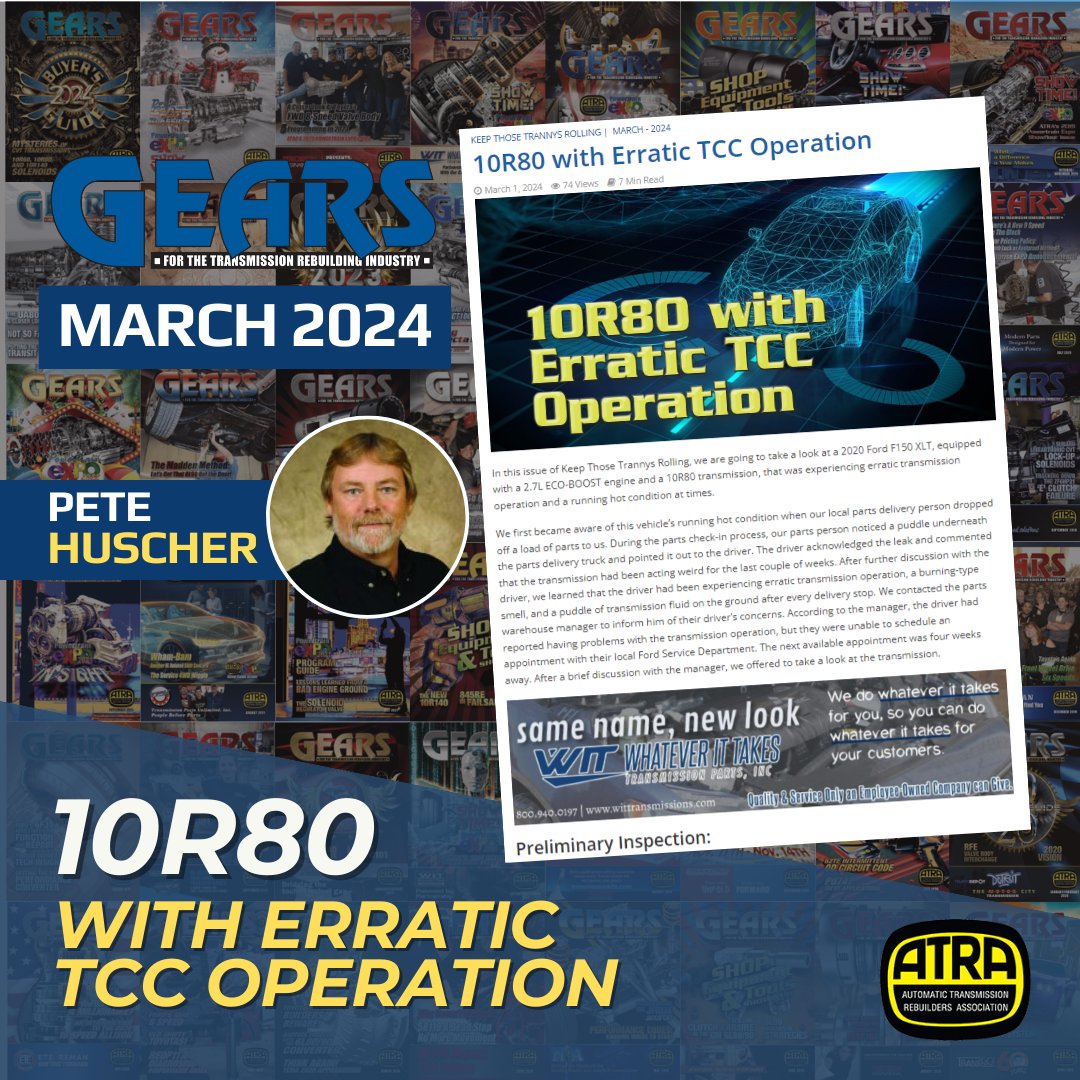 GearsMagazine_'s tweet image. 💥 Understanding 10R80&apos;s TCC Challenges: Pete Huscher&apos;s Expertise Sheds Light on Troublesome Transmissions! 🚗
Read Full Article Here. gearsmagazine.com/magazine/10r80… 
#GEARSMagazine #ATRA  #TransmissionSolutions #MechanicAdvice #TransmissionProblems