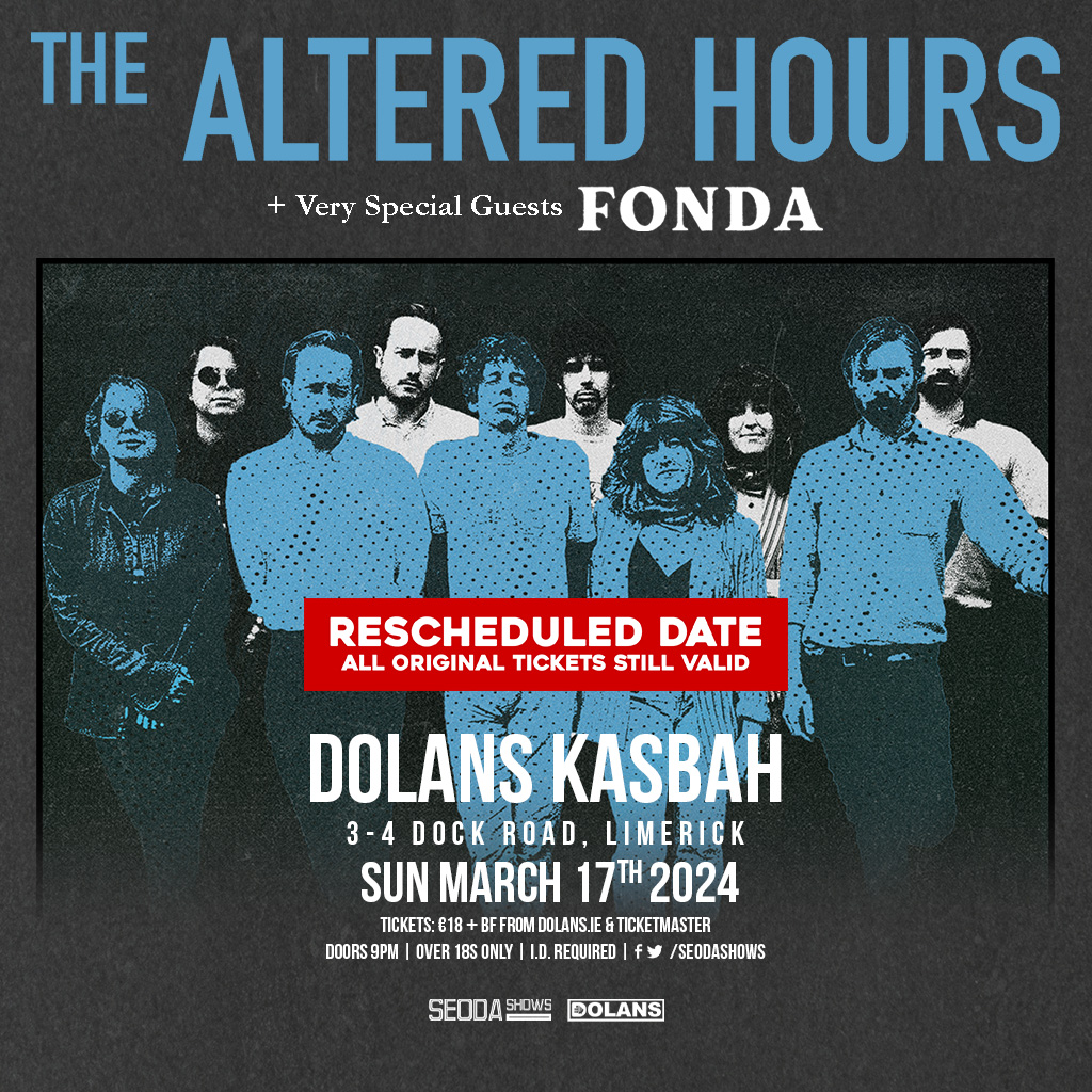 ***ST. PATRICKS DAY AT DOLANS*** The Altered Hours +very special guest Fonda Dolans Kasbah March 17th, Doors 9pm Tickets here: dolans.yapsody.com/event/index/77… @TheAlteredHours @FONDAmusic @seodashows