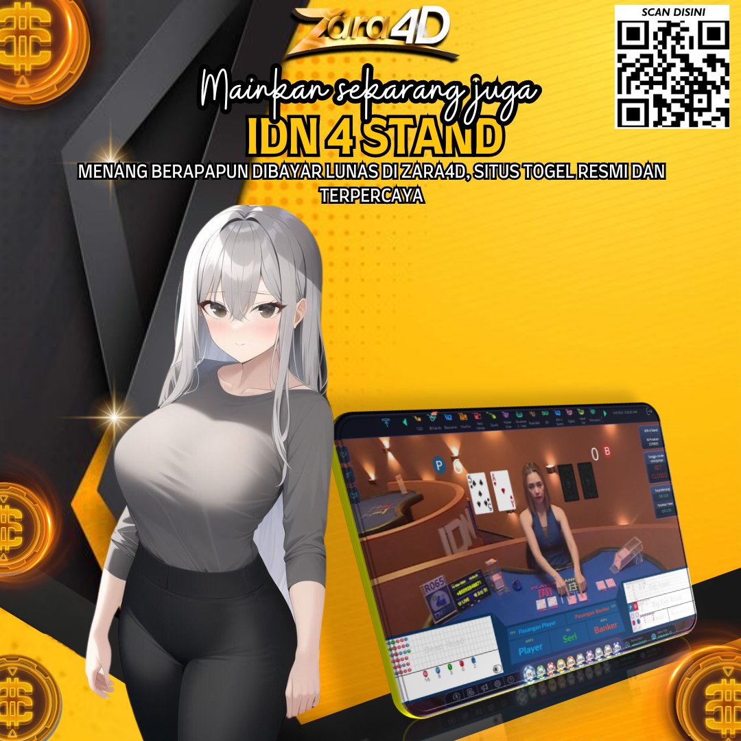 ZARA4D21's tweet photo. IDN 4 STAND

IDN 4 STAND ini merupakan sebuah permainan yang berasal dari permainan Baccarat, atau bisa dikatakan sebagai
simplifikasi dari permainan Baccarat itu sendiri yang kami berikan untuk semua pemain agar bisa memainkan permainan #fyp #ngakakkocak #lotto21streaming https://t.co/9VRdtoHh2m