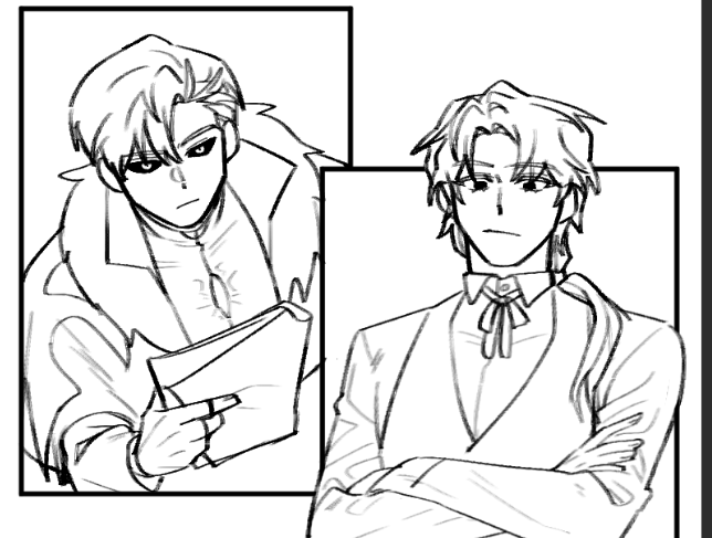 리퀘를.. 천천히 그리고는 있는데 러프 짤 때 대사를 안적어 놨어서 뭔 내용인지 진짜 기억 하나도 안남