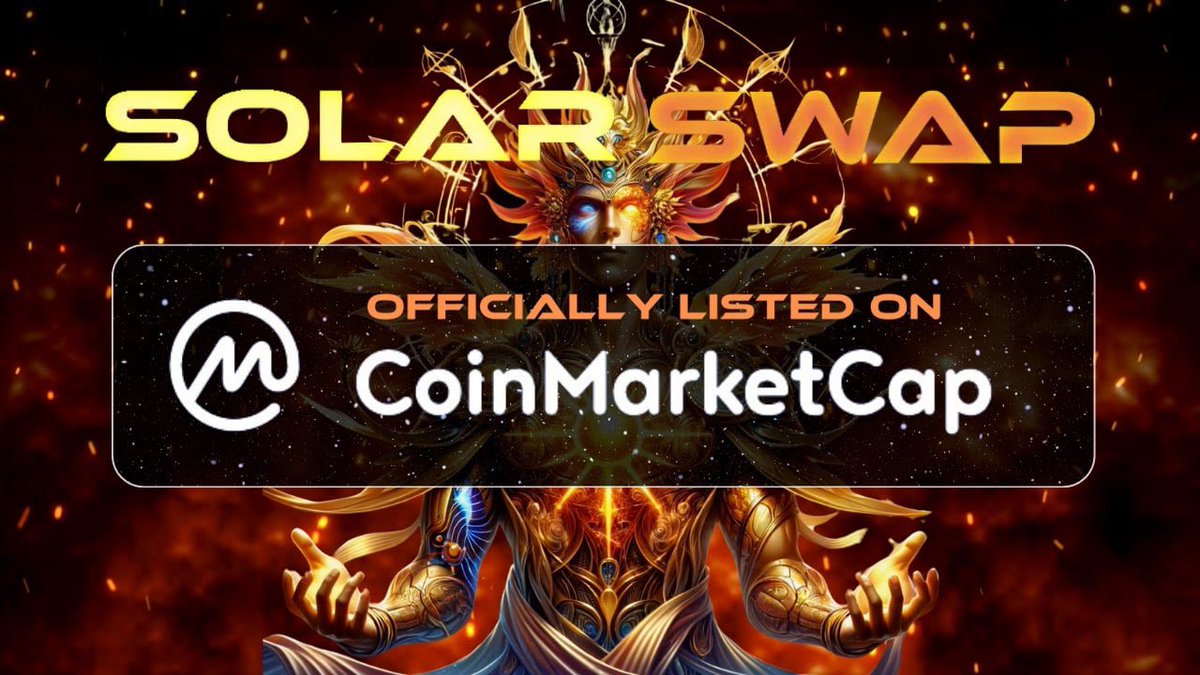 ☀️SolarSwap is now listed on CMC

Make sure to add to watchlist and write a bullish comment 

coinmarketcap.com/currencies/sol…

$SOLAR #SolarSwap $SOL