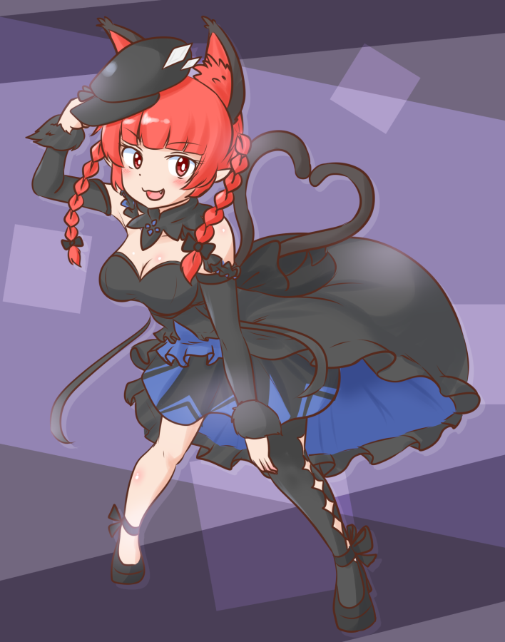 火焔猫燐 「Skebご依頼で描きました お燐ちゃん ロスワの衣装 」|いすぃのイラスト