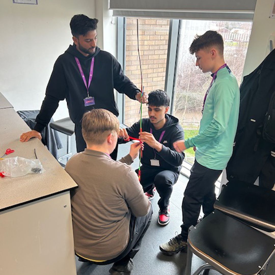 We’ve been running some fun class activities for #BritishScienceWeek. Our Y12 Chemistry students have been looking at STEM and who could build the tallest tower from straws and tape. Excellent teamwork and structural engineering prowess on display. The winning tower was 185cm!