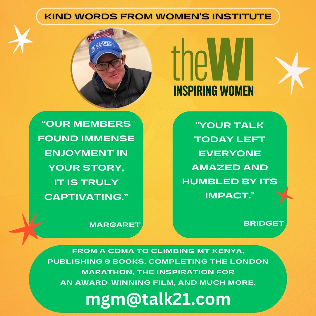 ThoseCleverDogs's tweet photo. Grateful for the Kind Words from the Women's Institute!

Thrilled to hear that my story captivated your members,
Your support means a lot. If you want me to visit you &amp; get involved, Email me at mgm@talk21.com and let's make a difference together.

Let's keep inspiring each other https://t.co/kBfY31qupT