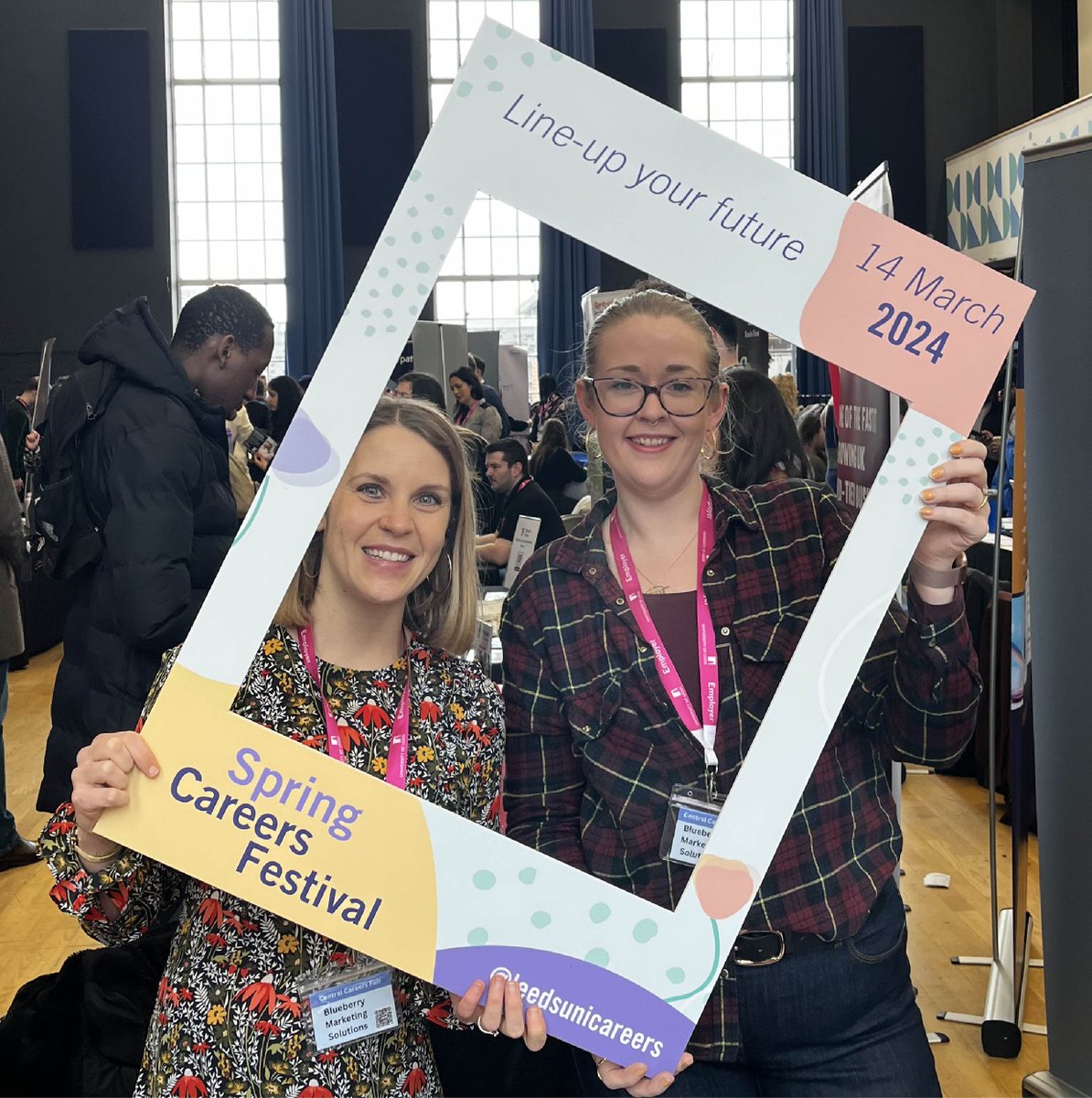 🚀 In Leeds today? Head over to the @Leedsunicareers Spring Careers Fair and meet Milly &amp; Zoe! They're here to guide you through Blueberry's career opportunities and answer any questions #CareerFair #Networking #UniversityofLeeds