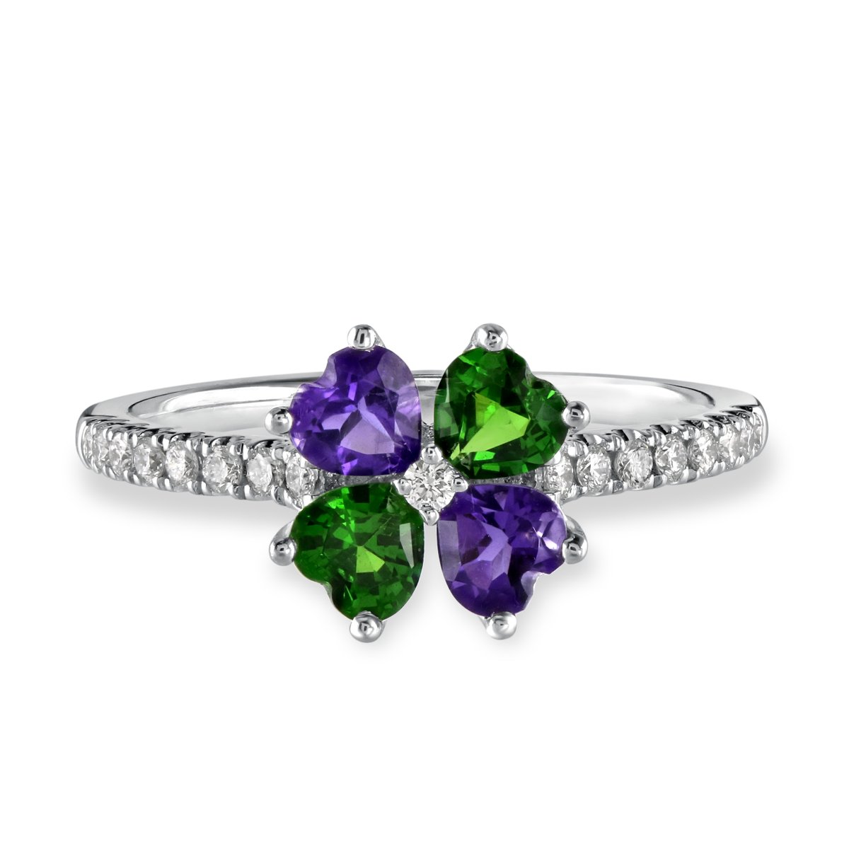 MandCoJewellers's tweet photo. More sparkling #StPatricksThursday style!
Our very pretty little flower ring, adorned with amethysts, green garnets and diamonds, is waiting to be discovered today.
https://t.co/TlyOdgSKkU
#cheltenhamfestival2024 #cheltenham https://t.co/jZEpWsVY8V