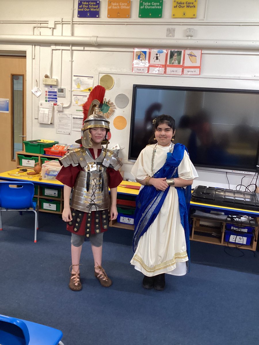 Year 4 are stepping back to Roman times today! #enrichment #history