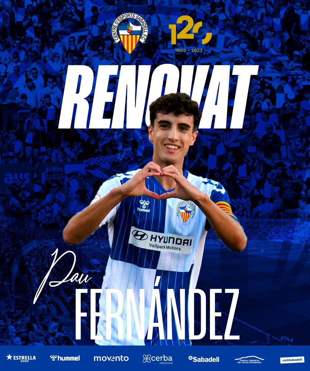 CESabadell's tweet photo. 🚨 𝐎𝐅𝐈𝐂𝐈𝐀𝐋 | Pau Fernández renova amb el @CESabadell fins al 2️⃣0️⃣2️⃣6️⃣

🔜 La temporada vinent serà jugador del primer equip Arlequinat

🔝 Internacional amb la @SEFutbol

💙 Orgull #FutBaseCES🤍

🔗 https://t.co/UQK4p1YSBE

👏🏻 Enhorabona, Pau!

#EscollimElSabadell https://t.co/qxsx0oOdYr