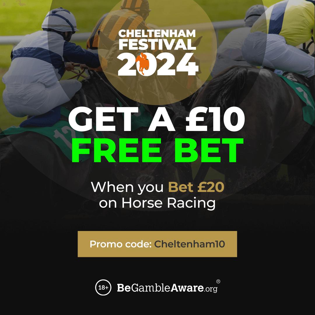 🏇 CHELTENHAM FESTIVAL SPECIAL! 🏇

Claim your free £10 bet! 🎁

Claim HERE 👉 tinyurl.com/CHEL2024

18+ | Play Safe | begambleaware.org | #ad | T&Cs apply | #Cheltenham | #cheltenham2024 | #win | #BTC    | Kate