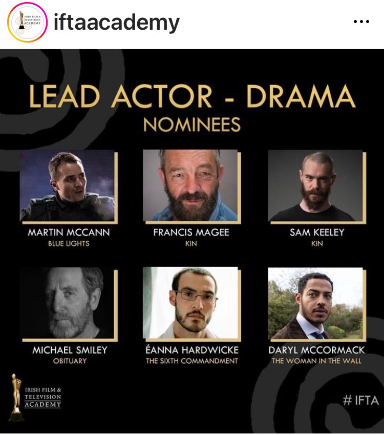 Huge congrats to FRANCIS MAGEE for his Best Actor nomination at the <a href="/IFTA/">Irish Film & Television Academy (IFTA)</a> for KIN.