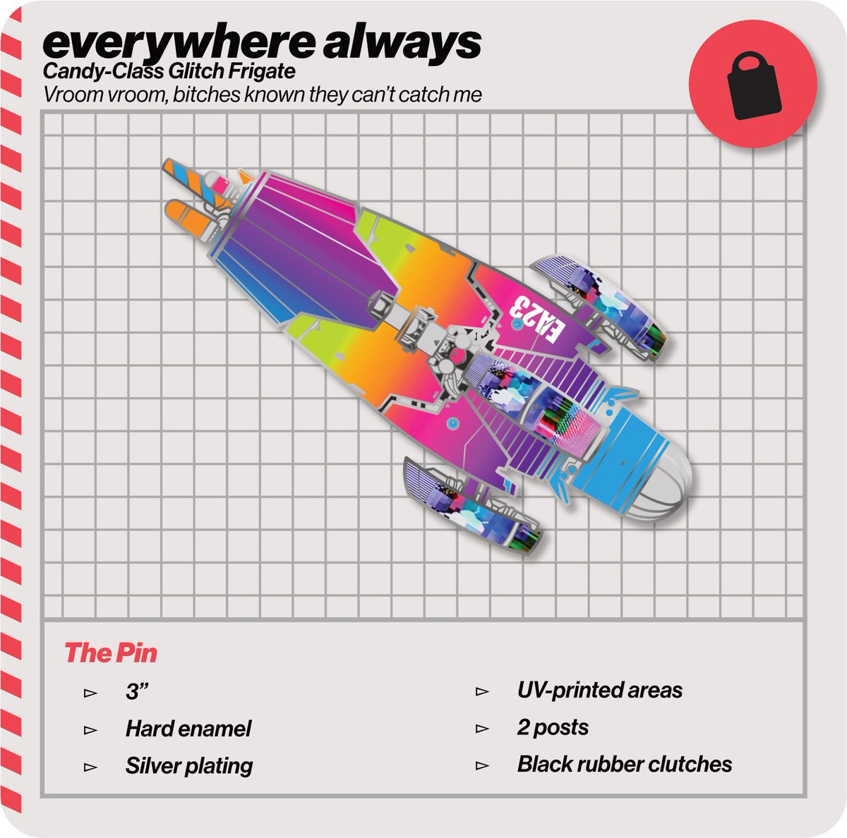 asgood's tweet photo. Follow our Infinity of Pins campaign that launches March 28th, transforming our ships into beautiful enamel pins!

Four of the 10+ pins available, in all their shiny glory!

https://t.co/Y3rovoztUf https://t.co/Kr7hRE6Y40