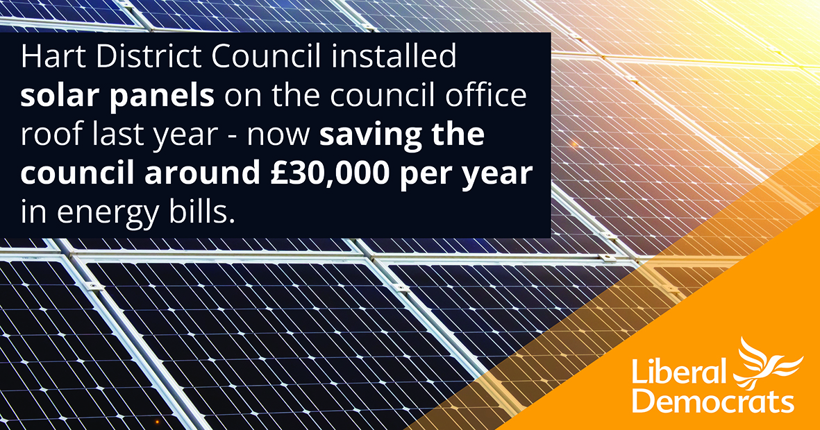 hartlibdems's tweet photo. Saving money and the planet! After installing solar panels on Hart District Council Offices, Fleet, the first year has seen a saving of £30,000 on energy bills!
#LibDems #HartLibDems #PositiveChange #NEHants https://t.co/Dj2k5jJXdb