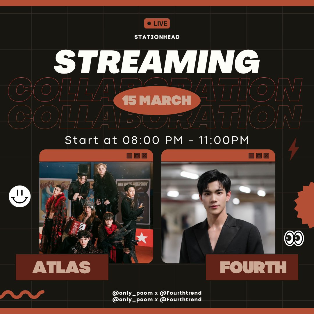 Fourthtrend's tweet photo. 📻 JOIN OUR STREAMING PARTY ON STATIONHEAD

✨COLLABORATION 
#ATLAS_th x #Fourthnattawat 

🎙️Host @StreamForATLAS 
🎙️Co-Host @Fourthtrend x @only_poom

🗓️ 15 MARCH 2024
⏰ 08.00 - 11.00 PM (ICT)
🔗 https://t.co/faXjKHYEuV

🏷#ATLASxFourth_StreamingParty

#StreamForFourth #Fourthnattawat
#TOTYปีนี้แอทลาสต้องวิน
#StreamForATLAS