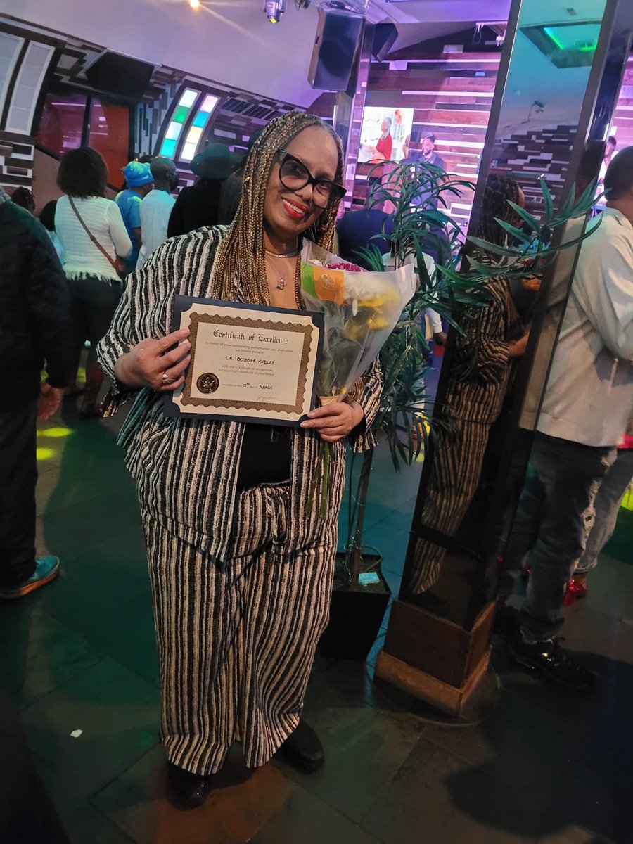 NJCUEdTech's tweet image. Congratulations to Dr. October Hudley (Cohort 1) for being a recipient of the Distinguished Women’s award for service to the community for Women’s Month! #NJCUniversity #njcuedtech