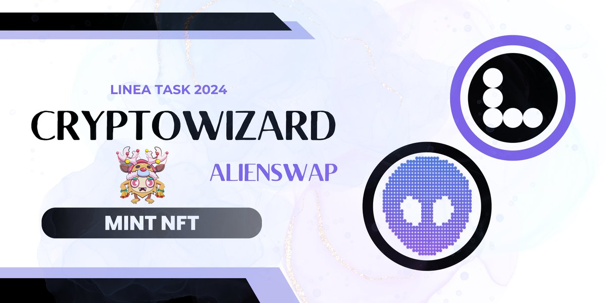 My_CryptoWizard's tweet photo. #CryptoWizard π€ #ALIENSWAP
Linea User #NFT 1000
πhttps://t.co/bau4ZFwjkm
#Airdrop #Linea #NFTCommunity #NFTFire #NFTGiveaway #Airdropcoming #AirdropAlert #CryptoCommunity https://t.co/nH5WA4U9bC
