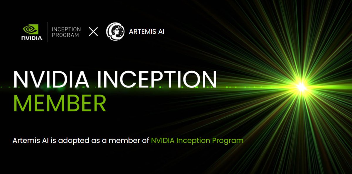 artemisai_erc's tweet photo. Artemis AI Approved for NVIDIA Inception Program

We’re thrilled to announce a new milestone: Artemis AI has been accepted into the NVIDIA Inception Program! This achievement comes in addition to our ongoing involvement with NVIDIA Developer Program, marking another significant step forward for our project.

- What’s New?

➡️ NVIDIA Inception Program: 
This is a big deal for us as it offers specialized support for startups, access to innovative NVIDIA technologies, and opportunities to connect with a network of investors and industry experts. It's tailored to help us scale and accelerate our development.

➡️ Complementary Benefits: 
While we’ve been benefiting from wealth of resources provided by the NVIDIA Developer Program, joining the NVIDIA Inception Program adds another layer of support, focusing more on startup growth, market exposure, and potential funding opportunities.

- Why It Matters?

This new development means we’re better equipped than ever to enhance our crypto trading tools, bringing you more advanced features and improvements. Expect our tools to become smarter, faster, and more efficient as we leverage what the NVIDIA Inception Program has to offer.

☑️ Looking Ahead

We're more committed than ever to delivering the best possible solutions to you. With the added resources and support from NVIDIA Inception, we're excited about the future and what we can achieve together. Stay with us for more updates!

For more details, please refer to our Medium article below.
➡️ https://t.co/ZEppS5acU7

Thank you for your unwavering support. Let’s look forward to what we can accomplish next!

$ATAI