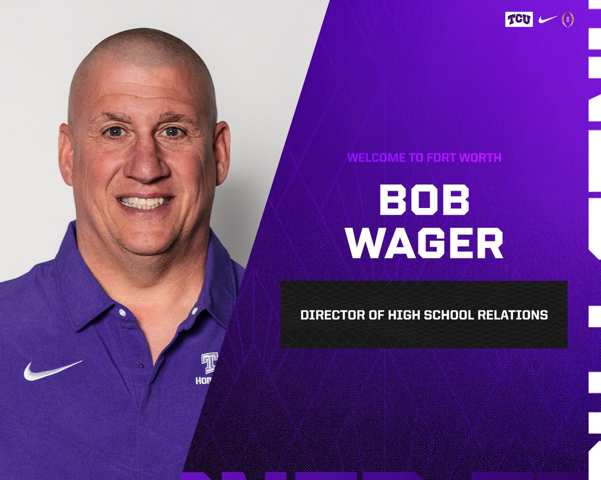 Welcome to Funky Town!

Bob Wager, Director of High School Relations 

#BleedPurple | #GoFrogs