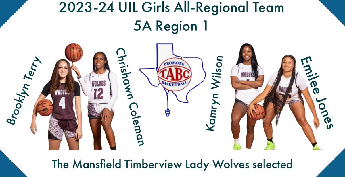 Congratulations to the 4 Mansfield Timberview Lady Wolves who were recently selected to the 5A Region 1 All Regional Team.