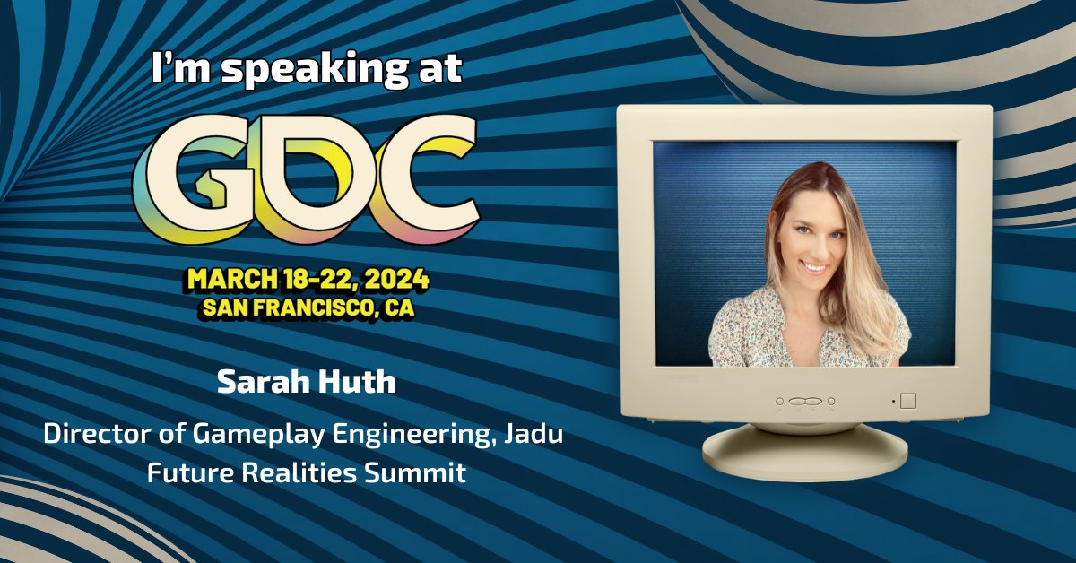 Finally emerging from my dev cave to go to a conference and talk about what we've been building at @Jadu_AR. If you're heading to #GDC2024 next week, stop by my talk on Tuesday and say hi :) schedule.gdconf.com/session/future…