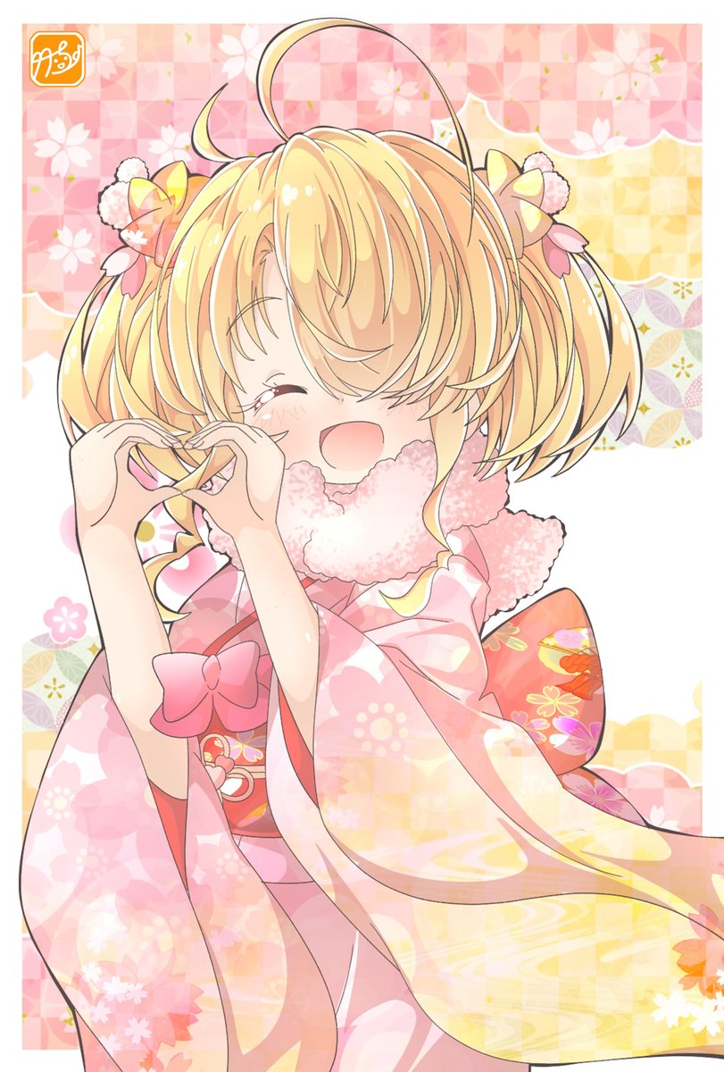 1girl solo blush smile open mouth blonde hair long sleeves  illustration images