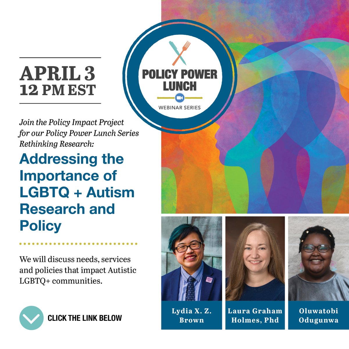impact_policy's tweet photo. Register today for the next Policy Power Lunch: Rethinking Research: Addressing the Importance of LGBTQ + Autism Research and Policy. https://t.co/ZlGMqz6An0