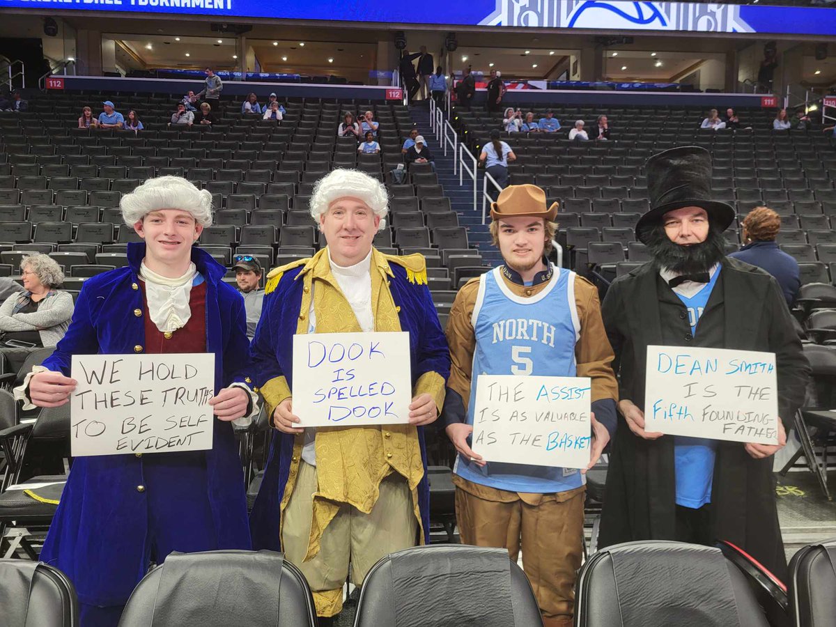 These fans have a few decrees from our "founding fathers." #UNC