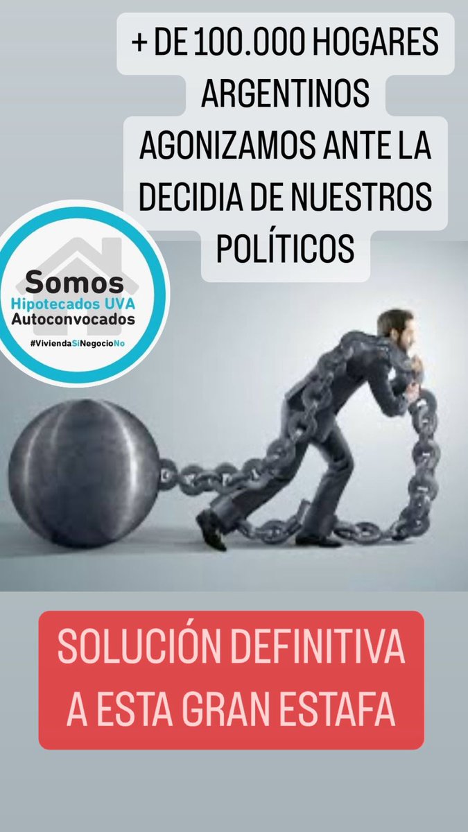 Adalop2023's tweet photo. @SenadoArgentina @carmenAlvarezR 🆘 100 mil flias no pueden solas contra el poder de los bancos.
🆘 Los senadores deben tomar dimension de lo que significa postergar la sesión que ponga fin a la UsuraUVA
#HipotecasUVA 
#CreditosUVA https://t.co/lCHJ5epdbI