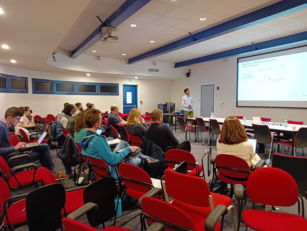 We love to see it! @Tian_Yuan_Liu is presenting his PhD project at the @LongtrecEU retreat in Nice! 👨‍💻 Funded by @MSCActions and coordinated by @anaconesa, Tian and his fellow doctoral students are working on #LongReads