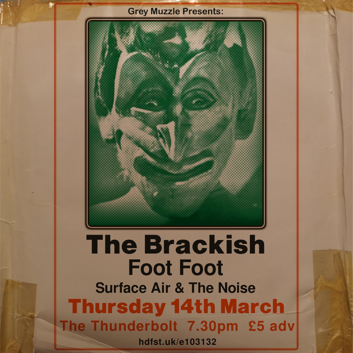 TONITE AT @Thunderbolt_pub ! All the experimental art-folk kraut-psych you can eat with #TheBrackish (featuring members of @thisisthekit ) + @footfootband + Oli from @Myoctopusmind 's brand new groop! @BristolLive @bristol247 @365Bristol @Totterdown_ (poster by @Heelz obvs)