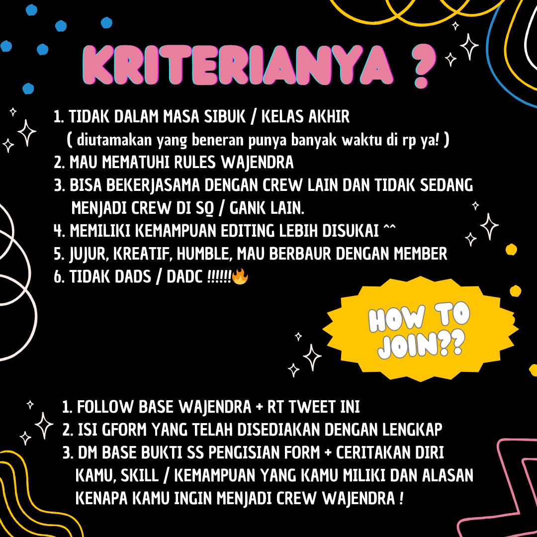 Help Retweet. 

Wajendra hiring crew. We carefully select new crew members to join our team. If you're part of our skilled workforce, we eagerly await your application.