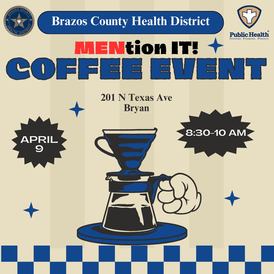Join Dr. Elizondo as we engage in a conversation about Men’s Health! Today’s topic will cover Prostate Cancer.
If there’s any health topic you would like to discuss, feel free to MENtion IT here at the Coffee Event!