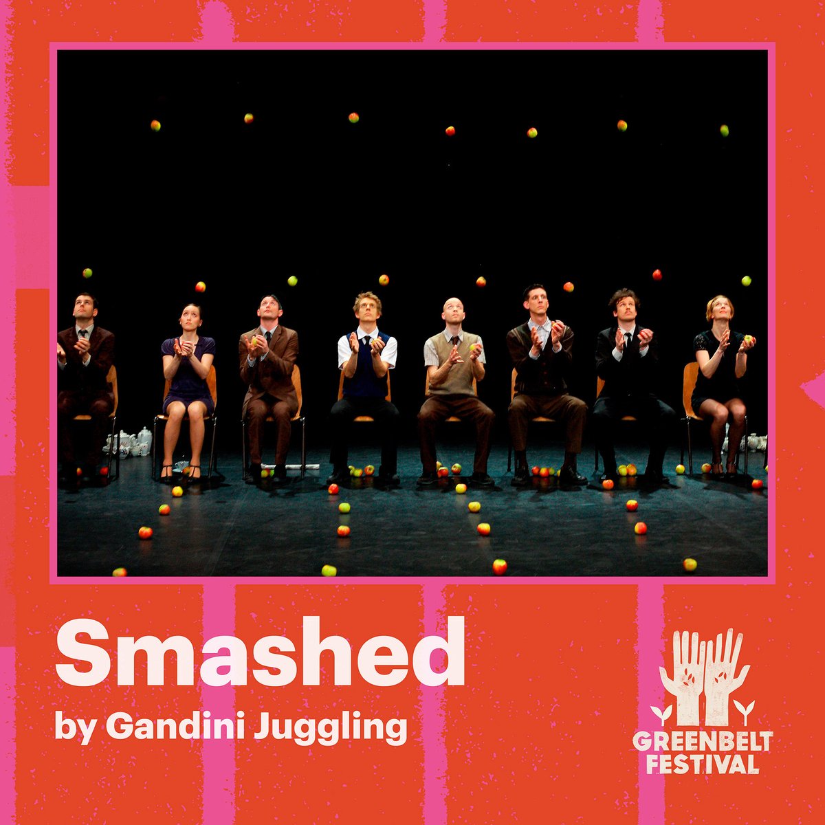 We're beyond happy to be welcoming one of the greatest contemporary circus acts in the world: @gandinijuggling. They are bringing Smashed to Greenbelt; a show that takes a witty look at forbidden fruit and fraying relationship and comprising nine jugglers and 100 apples.