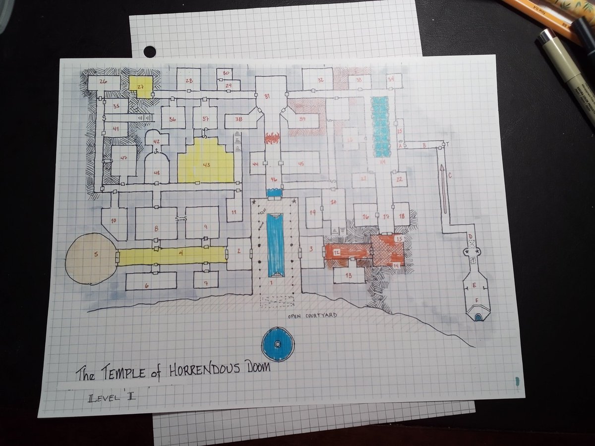 WorldofWeirth's tweet photo. See a dungeon map, post a dungeon map. #OSR #ADnD #ODnD #DnDBasic #BROsr #DnD #HolmesBasic #oldschoolttrpg #dungeonsanddragons #BXDnD #knightsofthedinnertable https://t.co/qnsP3BZ63G