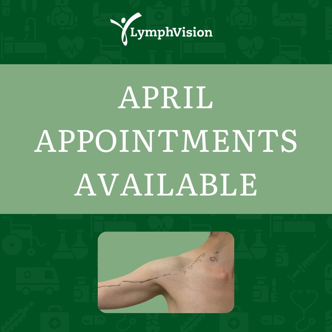 LymphVision's tweet image. Contact the clinic today to book your April appointment! 📅

💚 ICG Lymphography
💚 Manual Lymphatic Drainage
💚Lymphoedema Assessments
💚Lipoedema, Bandaging, DLT 
💚 Lymphatic screening and much more

#lymphatichealth #lymphoedema #healthcare #stafford #screening #lipoedema